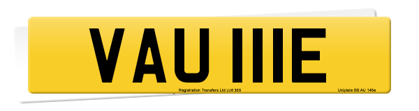 Registration number VAU 111E
